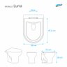 Assento Sanitário Luna Cinza Claro para vaso Icasa - 4