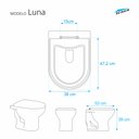 Ver imagem 4 de Assento Sanitário Luna Cinza Claro para vaso Icasa