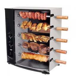 Churrasqueira a Gás Rotativa AGR 5 Espetos Bivolt Arke - 1