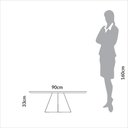 Ver imagem 4 de Mesa de Centro Sala de Estar 90cm MDF Dalla Costa Casa Lar Cor:Off White com Freijó