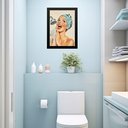 Ver imagem 1 de Quadro Decorativo de Banheiro Pin Up Girl 33x24cm:moldura Preta