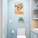 Ver imagem 2 de Quadro Decorativo de Banheiro Pin Up Girl 33x24cm:moldura Preta