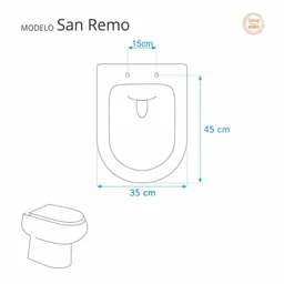 Assento Sanitário San Remo Branco para vaso Hervy - 4