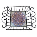 Ver imagem 5 de Fruteira de Mesa Ferro e Azulejo Quadrada Grande pra Cozinha Azulejo G6