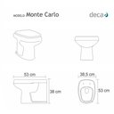 Ver imagem 2 de Assento Sanitário Monte Carlo Cinza Real Para Louça Deca