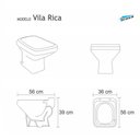 Ver imagem 2 de Assento Sanitário Vila Rica Cinza Escuro Para Louça Icasa