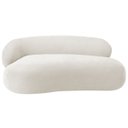 Ver imagem 1 de Recamier Sofá Curvo Luxo Recepção Lado Direito Canadá 150cm Bouclé Branco - Incasa Decor