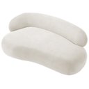 Ver imagem 4 de Recamier Sofá Curvo Luxo Recepção Lado Direito Canadá 150cm Bouclé Branco - Incasa Decor