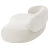 Recamier Sofá Curvo Luxo Recepção Lado Direito Canadá 150cm Bouclé Branco - Incasa Decor - 5