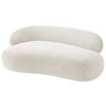 Recamier Sofá Curvo Luxo Recepção Lado Direito Canadá 150cm Bouclé Branco - Incasa Decor - 3