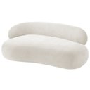 Ver imagem 3 de Recamier Sofá Curvo Luxo Recepção Lado Direito Canadá 150cm Bouclé Branco - Incasa Decor