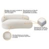 Recamier Sofá Curvo Luxo Recepção Lado Direito Canadá 150cm Bouclé Branco - Incasa Decor - 7