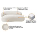 Ver imagem 7 de Recamier Sofá Curvo Luxo Recepção Lado Direito Canadá 150cm Bouclé Branco - Incasa Decor