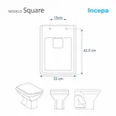 Ver imagem 5 de Assento Sanitário Poliester Square Bone para Vaso Incepa