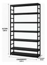 Ver imagem 4 de Estante Multiuso Organizador Livreiro Estilo Industrial 180x100 Preto Total