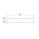 Ver imagem 2 de Porta Toalha Linear Atria 54cm Preto Matte Meber