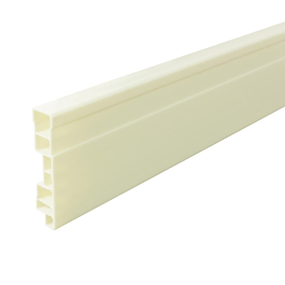 Rodapé de PVC 10cmx15mmx2,40m Master 6 UN Zapinplast - Marfim - 2