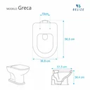 Ver imagem 2 de Assento Sanitário Poliester Greca Bege Claro para Vaso Belize