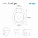 Ver imagem 5 de Assento Sanitário Flamingo Pêssego Para Louça Incepa Laufen