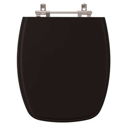Assento Sanitário Primula Plus Preto Para Louça Fiori - 1 Assento Sanitário Primula Plus Preto Para Louça Fiori - 1