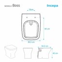 Ver imagem 2 de Assento Sanitário Boss Branco Para Louça Incepa Laufen