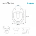 Ver imagem 6 de Assento Sanitário Thema Pêssego Para Louça Incepa Laufen