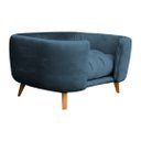 Ver imagem 4 de Poltrona Cama Pet Hannah Luxo - Suede Azul Marinho