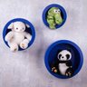Trio de Nichos Redondos Azul Para Quarto Infantil 23cm - 30cm - 38cm - 1