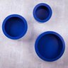 Trio de Nichos Redondos Azul Para Quarto Infantil 23cm - 30cm - 38cm - 2