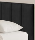 Ver imagem 3 de Cabeceira Veludo Preto Modular 60x20 P/ Cama Queen 8 Peças
