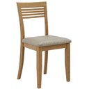 Ver imagem 2 de Kit 06 Cadeiras para Sala de Jantar Madeira Maciça Estofada Lazuli F06 Linho Mescla Freijó - Lyam