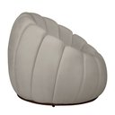 Ver imagem 3 de Poltrona Redonda Concha C/ Almofada Base Fixa Veludo Marfim - Vallisa Decor