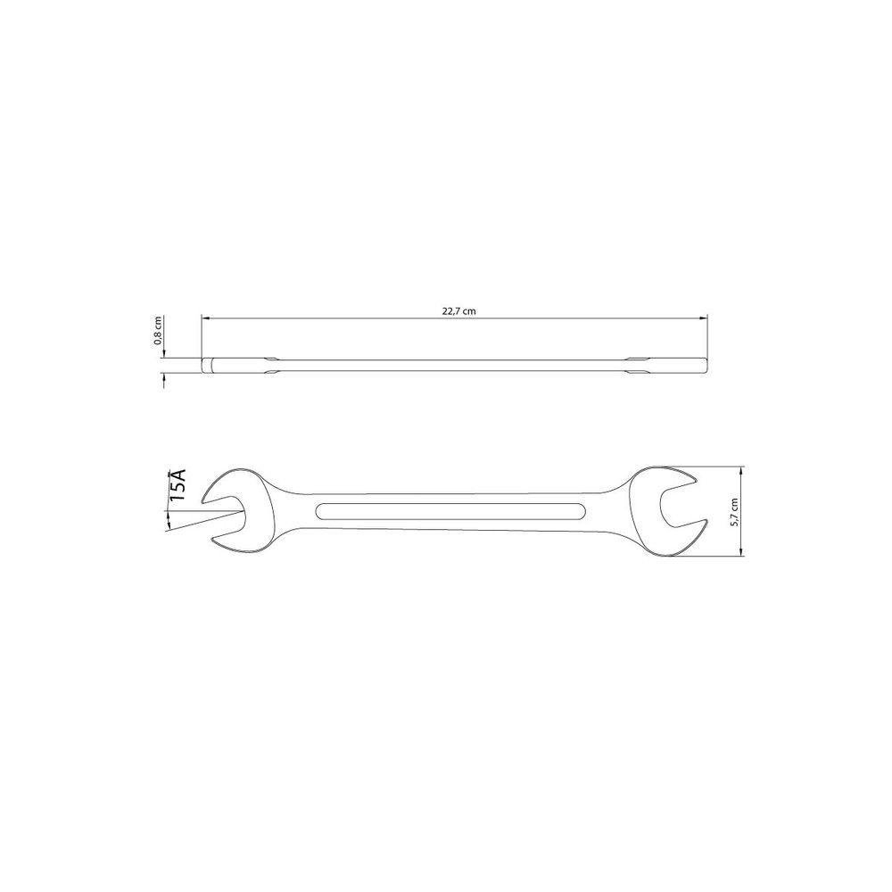 Chave Fixa 24x26 Mm Tramontina Basic com Corpo em Aço Especial Cromado - 2