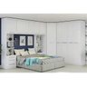 Quarto Casal 05 Peças Modulado Smart Branco CB424 Kappesberg - 1