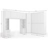 Quarto Casal 05 Peças Modulado Smart Branco CB424 Kappesberg - 4