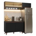 Ver imagem 4 de Armário de Cozinha Compacta 190cm Reims Madesa 07 Preto/rustic