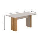 Ver imagem 3 de Mesa de Jantar Júlia 160x80cm Cinamomo Off White com 6 Cadeiras Lara Linho Bege - Valdemóveis