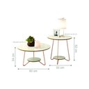 Ver imagem 2 de Jogo de Mesa Centro e Lateral Home Off White Freijo