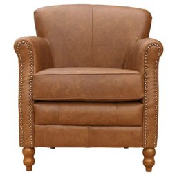 Kit 04 Poltronas Decorativas Sala de Estar Brunei Pés Madeira Couro Mel - Gran Belo - 8