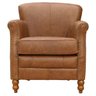Kit 04 Poltronas Decorativas Sala de Estar Brunei Pés Madeira Couro Mel - Gran Belo - 8