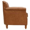 Kit 04 Poltronas Decorativas Sala de Estar Brunei Pés Madeira Couro Mel - Gran Belo - 9