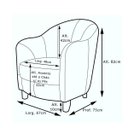 Ver imagem 3 de Kit 3 Poltronas Decorativas Sala de Estar Pés Madeira Kairós Couro Preto - Gran Belo