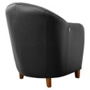 Ver imagem 7 de Kit 3 Poltronas Decorativas Sala de Estar Pés Madeira Kairós Couro Preto - Gran Belo