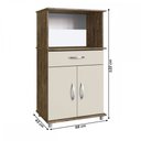 Ver imagem 4 de Armário de Cozinha Laura 2 Portas 1 Gaveta Itauba/Off White - Irm Móveis