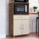 Ver imagem 1 de Armário de Cozinha Laura 2 Portas 1 Gaveta Itauba/Off White - Irm Móveis