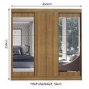 Ver imagem 3 de Guarda-roupa Casal Madesa Istambul 3 Portas de Correr com Espelhos 3 Gavetas
