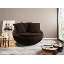 Ver imagem 7 de Poltrona Decorativa Giratória Sala de Estar Afrodite Veludo Marrom - Gran Belo