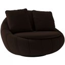 Ver imagem 1 de Poltrona Decorativa Giratória Sala de Estar Afrodite Veludo Marrom - Gran Belo