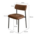 Ver imagem 3 de Conjunto 2 Cadeiras de Jantar Mila Tec Revest Sint Est.Preta