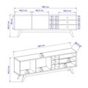Ver imagem 2 de Rack Bancada Noronha 1.8 para Sala de Tv até 75 Polegadas Off White Matte Freijó Colibri